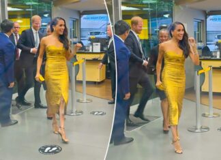 Meghan Markle strikes gold with Prince Harry in NYC appearance
