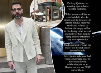 Zachary Quinto banned from Toronto restaurant Manita for allegedly making host cry