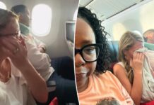 Airline passenger in tears after seatmate refused to switch so she could be near husband