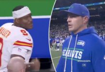 Kenneth Walker does not shake arms with former Seahawks teammates after loss