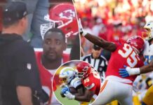 Chiefs star Chris Jones blows up on coach in sideline screaming match in sport against Chargers