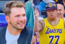 Luka Doncic’s 4-word response to dancing Lakers fan goes viral